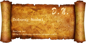 Dobosy Noémi névjegykártya